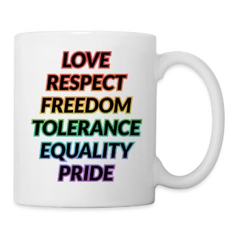 Pride Rainbow Values Tee - Tasse - Weiß - Rechts