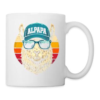 Alpaka Retro Sonnenbrillen Cap - Tasse - Weiß - Rechts