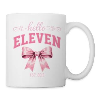 Hallo Elf 11 Jahre alt ist Geburtstagsknoten 2015 - Tasse - Weiß - Rechts