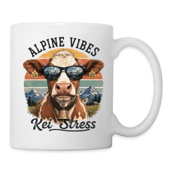 Ambiances alpines Vache Kei Stress - Mug blanc - blanc - Droite
