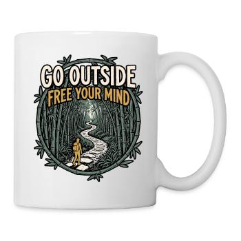 Go Outside Be Free - Tasse - Weiß - Rechts