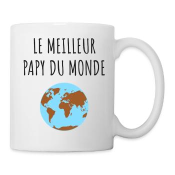 Meilleur Papy Globe - Mug blanc - blanc - Droite