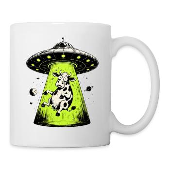 Alien Cow Abduction Weirdcore Surreal - Mug - white - Right