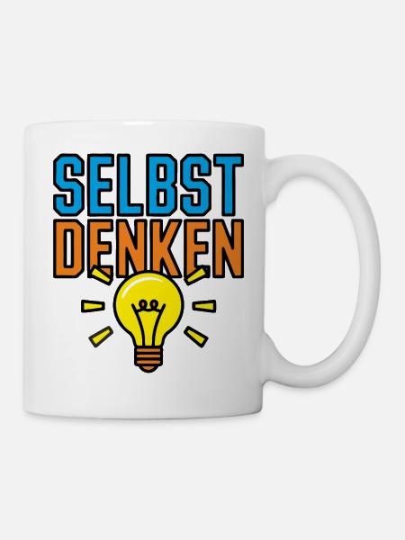 Selbst Denken - Tasse - Weiß