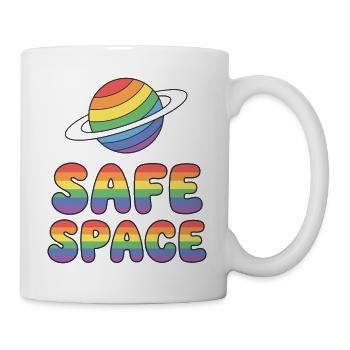 LBGTQIA+ Safe Space Pride Month Sticker - Safe Spa - Mug - white - Right