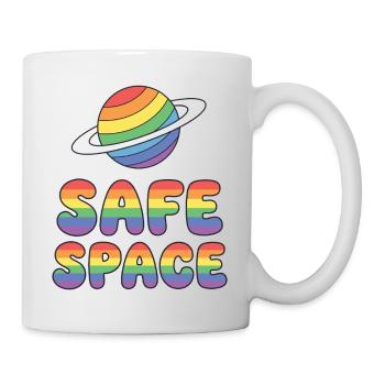 LBGTQIA+ Safe Space Pride Month Sticker - Safe Spa - Mug - white - Right