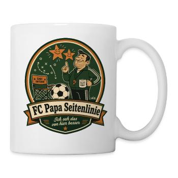FC Papa Seitenlinie - Tasse - Weiß - Rechts