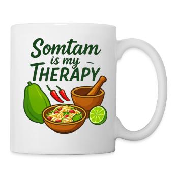Somtam is my theraphy - Thailand Liebe - Tasse - Weiß - Rechts