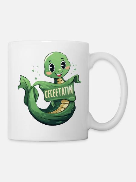Celetatin Schildkröte Cartoon - Tasse - Weiß