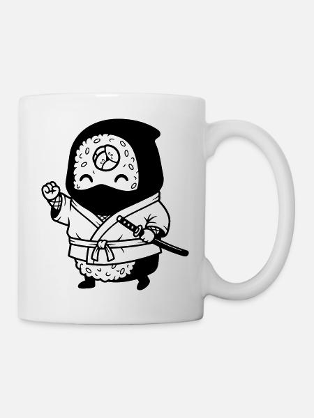 Sushi Samurai Kawaii - Tasse - Weiß