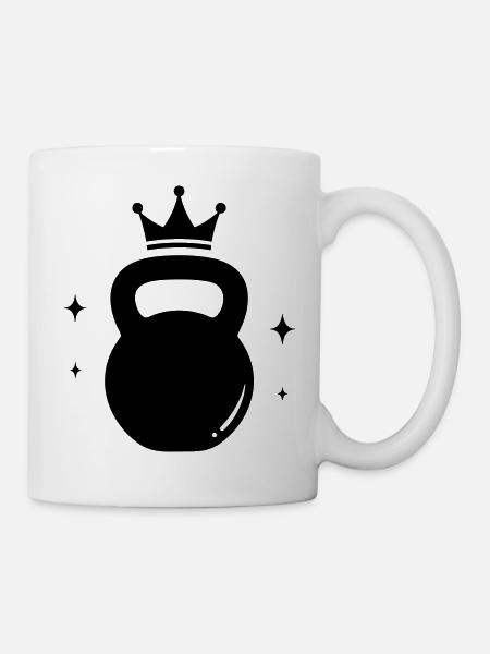 Kettlebell Queen – Fitness Krone - Mug - white