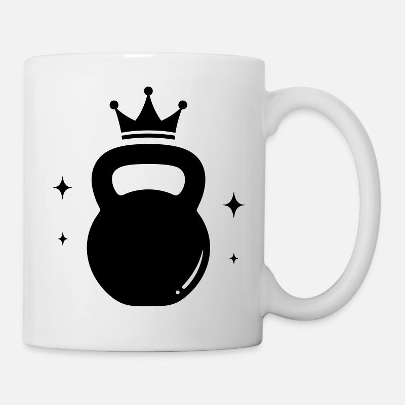 Kettlebell Queen – Fitness Krone - Mug - white