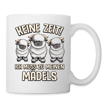 Keine Zeit Walliser Schwarznasenschaf Mädels - Tasse - Weiß - Rechts