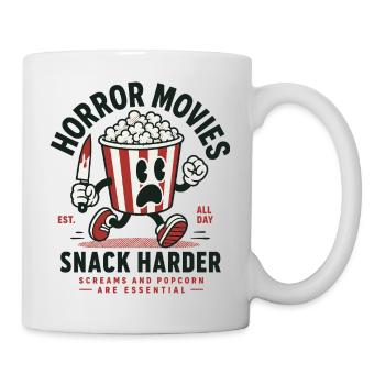 Horror Movies Snack Harder - Mug - white - Right