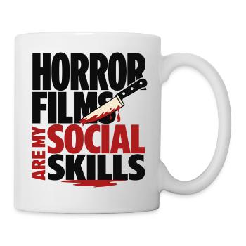 Les films d’horreur sont mes compétences sociales - Mug blanc - blanc - Droite