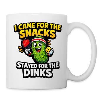 Gurkenheld: Snacks instead of dinks - Mug - white - Right