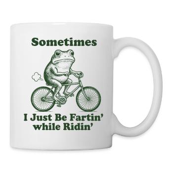 Frog Cyclist Saying Shirt - Mug - white - Right