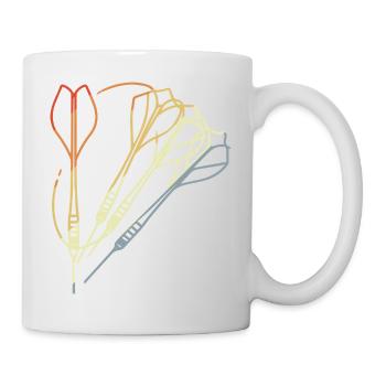 Darts Sketch Vintage Look - Mug blanc - blanc - Droite