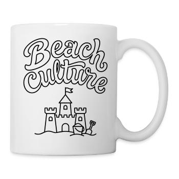 Culture de la plage - Mug blanc - blanc - Droite