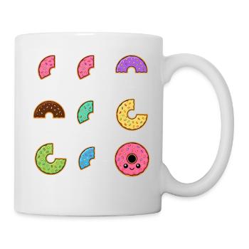 Donut Brüche Mathe Lernen mit Humor - Tasse - Weiß - Rechts