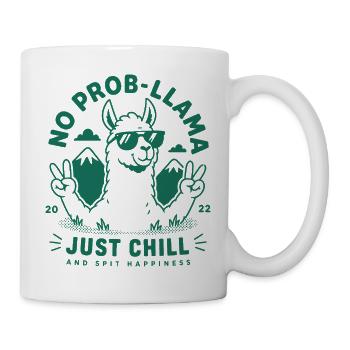 Lama de méditation Llamaste - Mug blanc - blanc - Droite