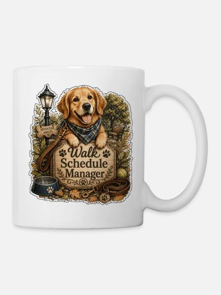 Walk Schedule Manager Hund - Tasse - Weiß