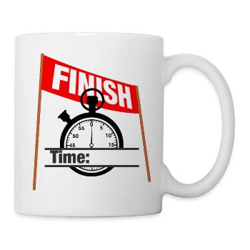 Race Time Finish – Marathon Run - Mug - white - Right