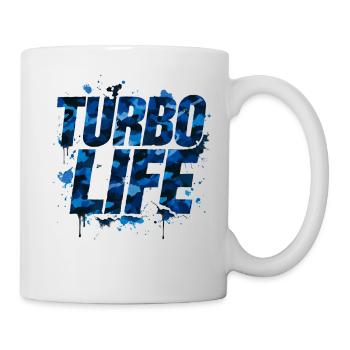 Turbo Life Shirt Sticker for Tuning Fans Decal - Mug - white - Right