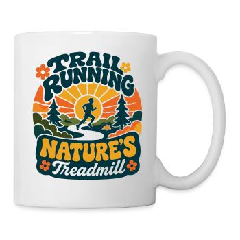 Trailrunning Natur's Laufband Retro - Tasse - Weiß - Rechts