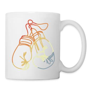 Boxhandschuhe Retro Style - Tasse - Weiß - Rechts