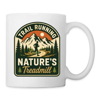 Trail Running Nature's Laufbandabzeichen - Tasse - Weiß - Rechts