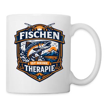 Fischen ist meine Therapie - Tasse - Weiß - Rechts
