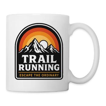 Trailrunning Entflucht dem gewöhnlichen Sonnenuntergang - Tasse - Weiß - Rechts