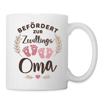 Befördert zur Zwillingsoma Oma von Zwillingen - Tasse - Weiß - Rechts