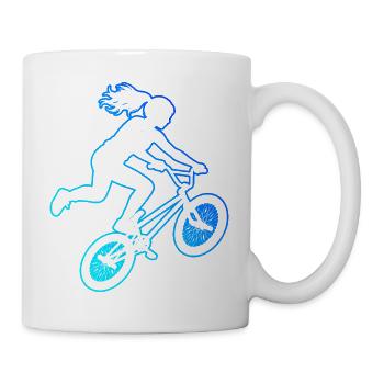 BMX-Racing Geschenkidee für die Freestyle-Fahrerin - Tasse - Weiß - Rechts