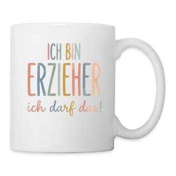 Ich bin erzieher ich darf das - Tasse - Weiß - Rechts