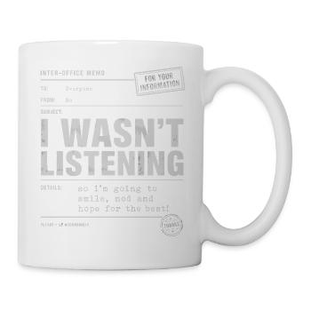 Ich habe nicht zugehört | Humor Tête en l'air Retro - Tasse - Weiß - Rechts