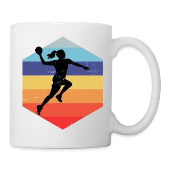 Handballspielen Geschenkidee für die Kreisläuferin - Tasse - Weiß - Rechts