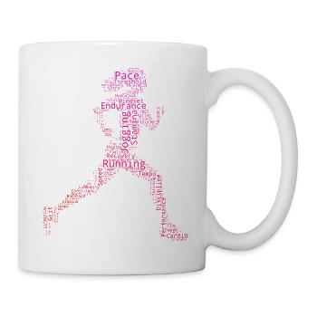 Geschenkidee für eine Running mit Running - Tasse - Weiß - Rechts