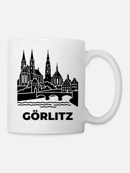 Görlitz Silhouette Wahrzeichen - Tasse - Weiß