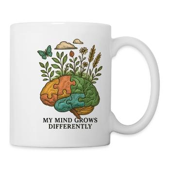 Gehirn wächst anders - Tasse - Weiß - Rechts
