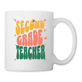 Lehrer der zweiten Klasse Retro - Tasse - Weiß - Rechts