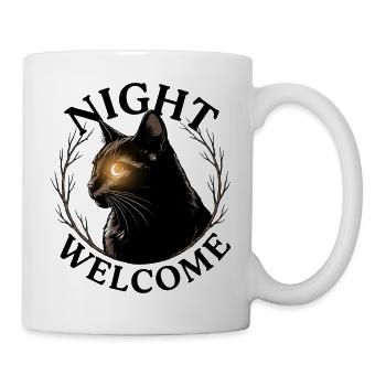 Cat Night Welcome Mystic Night Feline Stub - Mug - white - Right