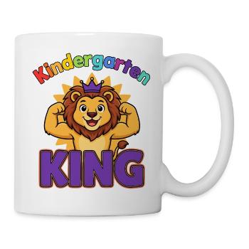 Kindergarten König – Löwenheld - Tasse - Weiß - Rechts