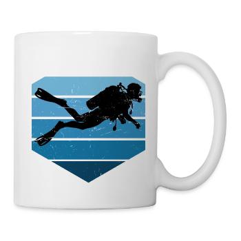 Scuba Diving Geschenkidee für Unterwasserabenteuer - Tasse - Weiß - Rechts