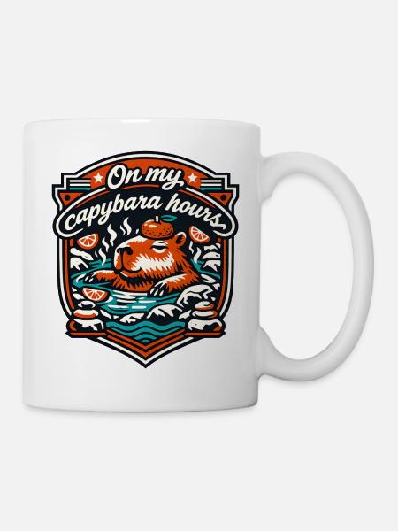 Capybara Stunden Entspannungsbad - Tasse - Weiß
