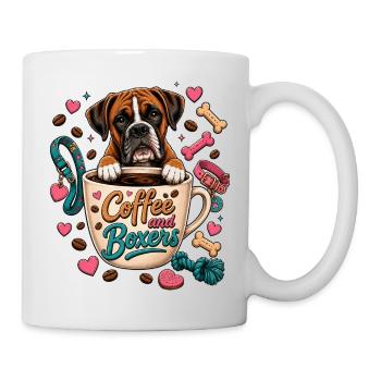 Coffee and Boxers – Boxer Dog Coffee Love - Mug - white - Right