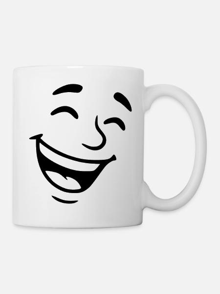 Lachen Gesicht - Tasse - Weiß