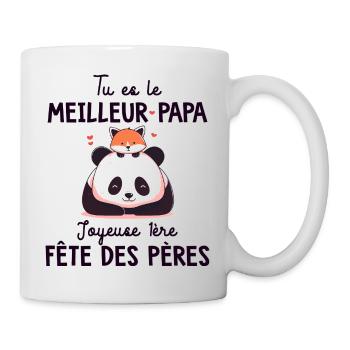 Meilleur papa fête des pères pére - Mug blanc - blanc - Droite
