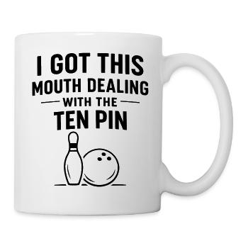 Bowling-Humor Lustiger Sportgeschenk - Tasse - Weiß - Rechts